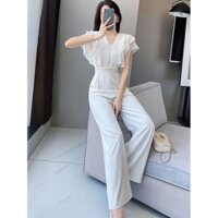 Áo Liền Quần Ống Rộng Lưng Cao Thời Trang Xuân Hè Phong Cách Mới 2023