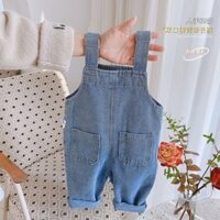 Áo liền quần trẻ em bé gái Quần jean trẻ em Denim tổng thể