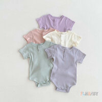 Áo liền quần trẻ em mùa hè Bộ áo liền quần Cotton tay ngắn cho bé 0-24 tháng
