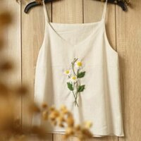 Áo linen thêu hoa