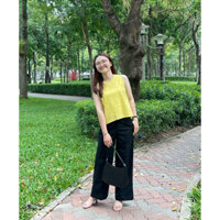 ÁO LINEN THỜI TRANG SÁT NÁCH CÓ NÚT SAU