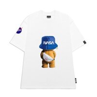 Áo local brand chính hãng Nigust full tag , áo phông in hình gấu Teddy NASA nam nữ unisex form rộng N122