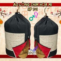 Áo Lồng Chim Họa Mi 2 Lớp Chất Liệu Vải Cao Cấp, 3 Khoang Đẹp, Tiện Dụng, Mới 100% (Xám - Hoa Văn)