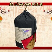 Áo Lồng Chim Họa Mi 2 Lớp Chất Liệu Vải Cao Cấp, 3 Khoang Đẹp, Tiện Dụng, Mới 100% (Xám - Hoa Văn)