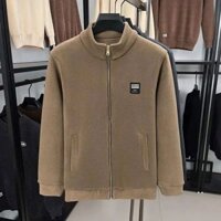 Áo Lông Cừu Áo Áo Khoác Nam Lông Cừu Lót Dày Thu Đông Phong Cách Mới Đứng Cổ Áo Khoác Flee