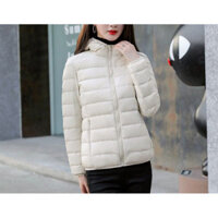 Áo lông vũ nữ Yalu ấm áp lông vịt trắng kiểu mới mỏng nhẹ có mũ trùm đầu