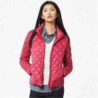 Áo lông vũ Uniqlo chống nước trần trám của nữ không mũ mẫu 2015 - 2016