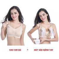 Áo Lót 3 Trong 1: Rảnh Tay Hút Sữa + Cho Con Bú + Chống Chảy Sệ