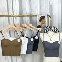 Áo lót bầu 2 dây kèm mút A27, chất thun lạnh co dãn thoải mái, phù hợp với cup AB By Momaby