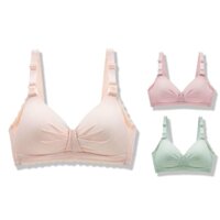 Áo lót bầu, áo ngực cho con bú chất su thiết kế tăm nơ có cúc mở cho bé bú