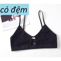 Áo Lót Bralette Cotton Mỏng Có Đệm Lót B308 - Đen