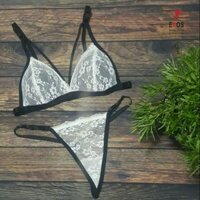 Áo lót bralette trắng đen