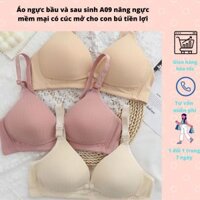 Áo lót cho con bú, áo ngực bầu và sau sinh mở cúc trước tiện lợi. chất liệu cotton co giãn không gọng đệm vừa  chống chảy xệ cho chị em sau sinh - Tím - 4090