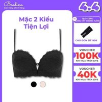 Áo lót cúp ngực Bradina AQ3, chống tụt, có kèm dây mặc 2 kiểu cho nữ
