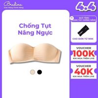Áo lót cúp ngực chống tụt Bradina Essential Bandeau AQ2, có kèm dây, đẩy ngực, mặc 2 kiểu cho nữ