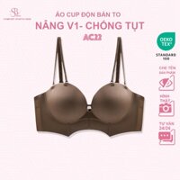 Áo Lót Cúp Ngực Su Sbra Độn Bản To Nâng Ngực Thiết Kế 2 Bản Dây Chống Tụt Mềm Mịn Thoáng Mát AC22