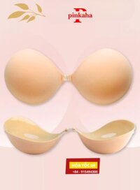 Ao Lót Dan Nâng Ngưc Silicon - Ao Bra Dán Ngực Silicon Cài Trước Không Gọng Hình Bàn Tay - Da - B