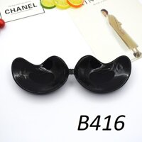 Áo Lót Dán Silicon- Miếng Dán Ngực Hình Xoài Chữ U Dán 12 Ngực Gom Ngực Tạo Khe B416 - Đen,Cup B