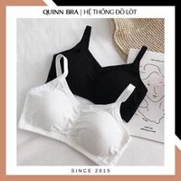 Áo Lót Lá 4 Dây không gọng học sinh cotton cao cấp kèm đệm mút QUINN BRA AB050 - Bra Thái áo ngực thời trang đẹp hai dây - Da,