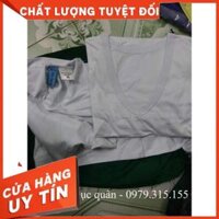 Áo lót may ô trắng nam SQ bộ đôi cổ tim loại 1 - Size 90M