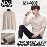 Áo lót nam có lót lông cừu dày mềm mại ấm áp nửa cổ cao Áo len chui đầu mỏng