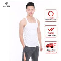 Áo Lót Nam Narsis D4080, Màu Trắng, Áo Ba Lỗ Cao Cấp, Chất Mềm Mại, Thoáng Mát