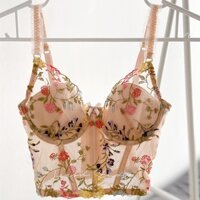 Áo Lót Nâng Ngực Thêu Hoa Quyến Rũ Cho Nữ