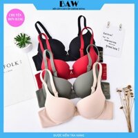 Áo Lót Nữ, Áo Lót Đúc Su Đệm Dày Siêu Nâng Ngực Tạo Khe Quyến Rũ, Áo Ngực Su Thương Hiệu BAW Mã AN373 - RÊU - size 34