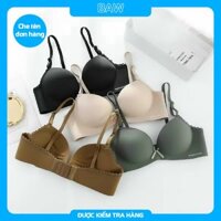 Áo Lót Nữ, Áo Lót Đúc Su Đệm Dày Siêu Nâng Ngực Tạo Khe Quyến Rũ, Áo Ngực Su Bàn Tay Không Gọng Không Đường May Thương Hiệu BAW Mã AN268 - Đen - 34