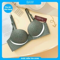 Áo Lót Nữ, Áo Lót Đúc Su Đệm Dày Siêu Nâng Ngực Tạo Khe Quyến Rũ, Áo Ngực Su Bàn Tay Không Gọng Không Đường May Thương Hiệu BAW Mã AN269 - Rêu - 34