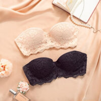 Áo Lót Nữ Áo Lót Quây Ren  Nâng Ngực Áo Ngực Cúp Ngang Ren Hoa Có Gọng 9202