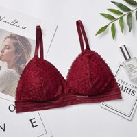 ÁO LÓT NỮ ÁO LÓT REN KHÔNG GỌNG NÂNG NGỰC ĐỆM MỎNG A05 - Đỏ