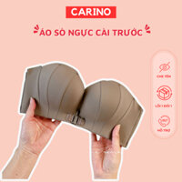 Áo Lót Nữ Cài Trước Dáng Sò Chống Tụt Đệm Mút Bàn Tay Có Viền Silicon Loại Đẹp