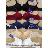 ÁO LÓT NỮ ĐÚC MỎNG REN CÀI SAU 3 MÓC BOYA 003L - B80