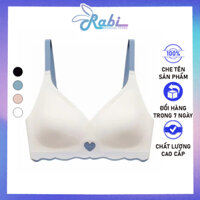 Áo Lót Nữ Đúc Su Thun Lạnh Không Gọng Viền Sóng Họa Tiết Trái Tim RABI Mã AL25