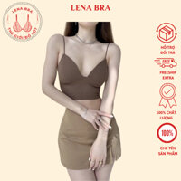 Áo lót nữ LENABRA,BR556- Áo bra dáng croptop có mút ngực chất cotton siêu mát