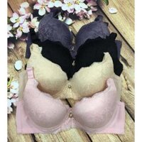 ÁO LÓT NỮ MỎNG REN 3 MÓC BIG SIZE 395 - 3680,Đen