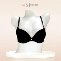 Áo lót nữ nâng ngực không đường may, đệm dày 3cm, gọng nhựa Vicci AV.241 mút đúc êm mềm (Đen)