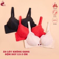 Áo Lót Nữ Ren Queen's Đệm Dày 4-5cm Không Gọng Nhưng Vẫn Nâng Đỡ, Mặc Ôm Không Bửa Quả AD108