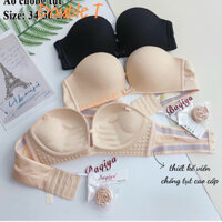 Áo lót quây nữ Baqiya loại 1 chống tụt cao cấp, không gọng, đệm nâng dày 3cm, tạo khe ngực thần thánh