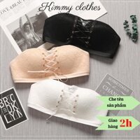 Áo lót quây ren chống tụt đệm bàn tay, áo nâng ngực không gọng rút dây tạo khe