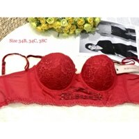 Áo lót ren BCBG xuất xịn màu đỏ nổi bật