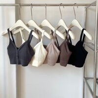 Áo lót ren chữ V sâu cố định cúp ngực thun co giãn nhỏ dễ thương | M2-6616