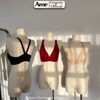 Áo lót su lụa móc cài trước, ôm nâng cổ V sexy gợi cảm  𝗩.𝗕𝗿𝗮