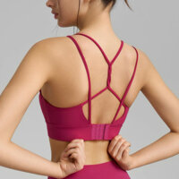 Áo Lót Thể Thao Tập Gym Yoga Nữ Yumiisportswear Áo Bra 2 Dây Đan Chéo Nâng Ngực Không Gọng Vải Co Dãn Thoáng Mát Sẵn Mút