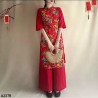 áo lụa chăn con công(kèm quần)