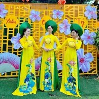 Áo lụa hoa sen nổi bật, Áo đồng phục biểu diễn hội nhóm