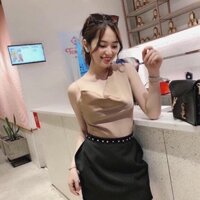 Áo lụa lệch vai