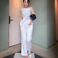 áo lụa sát nách , dây cột nơ eo xinh sang chảnh