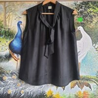 Áo lụa tơ tằm sát nách dây nơ